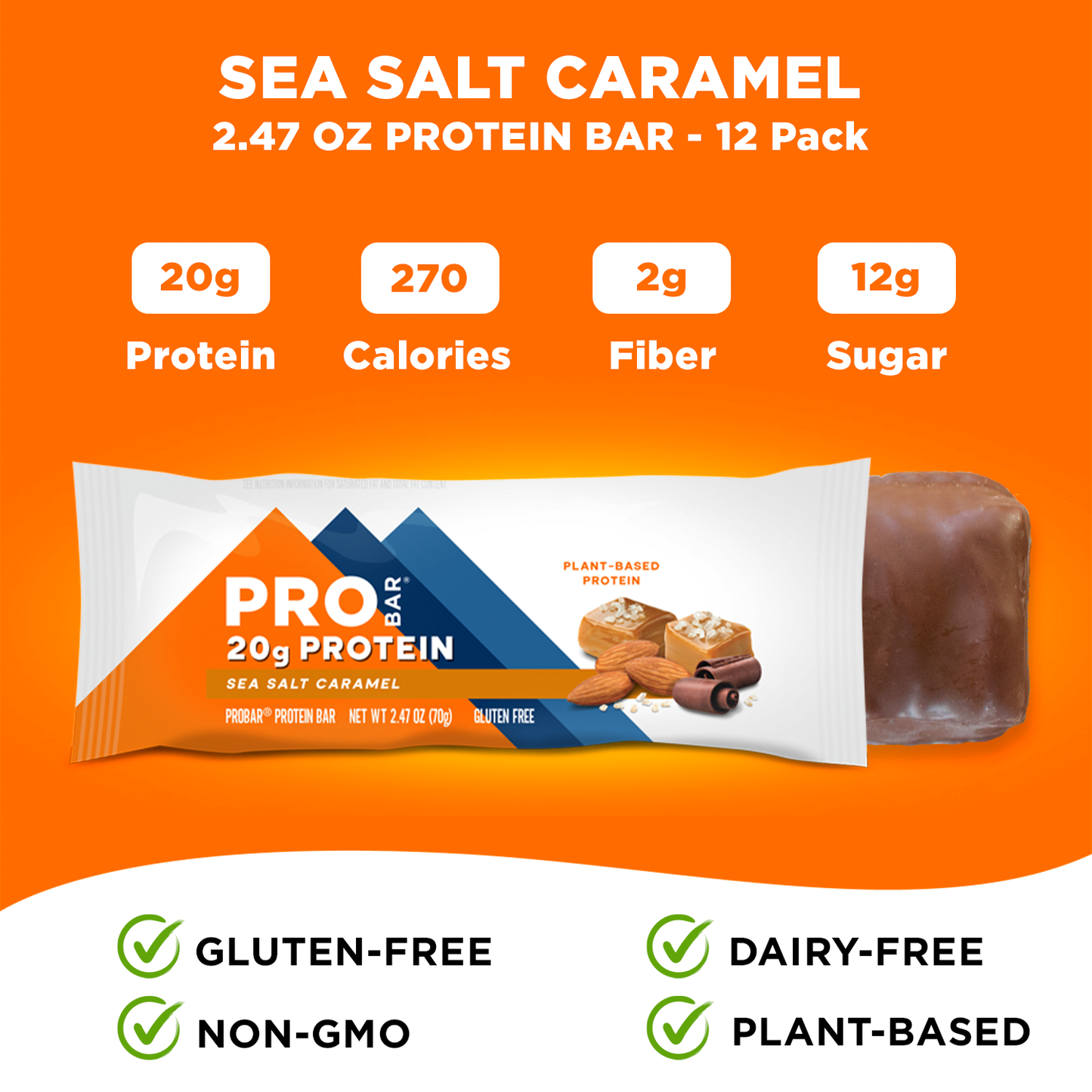 Sea Salt Caramel 2.47 oz Bar 12-Pack