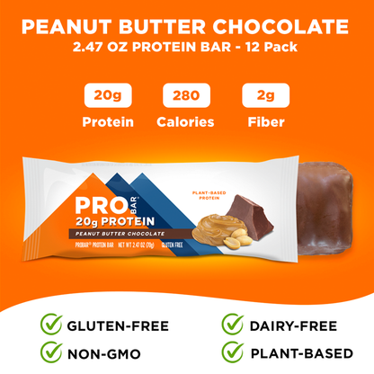 Peanut Butter Chocolate 2.47 oz Bar 12-Pack