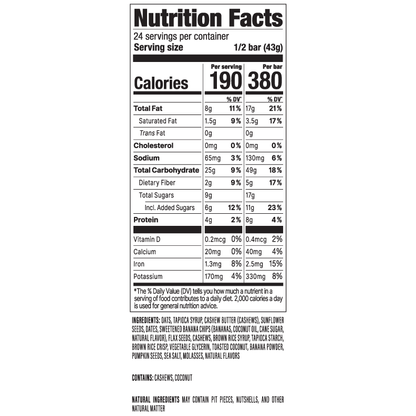 Banana Nut Bread 3 oz. Bar 12-Pack