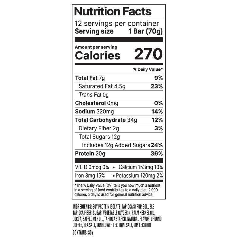 Coffee Crunch 2.47 oz Bar 12-Pack