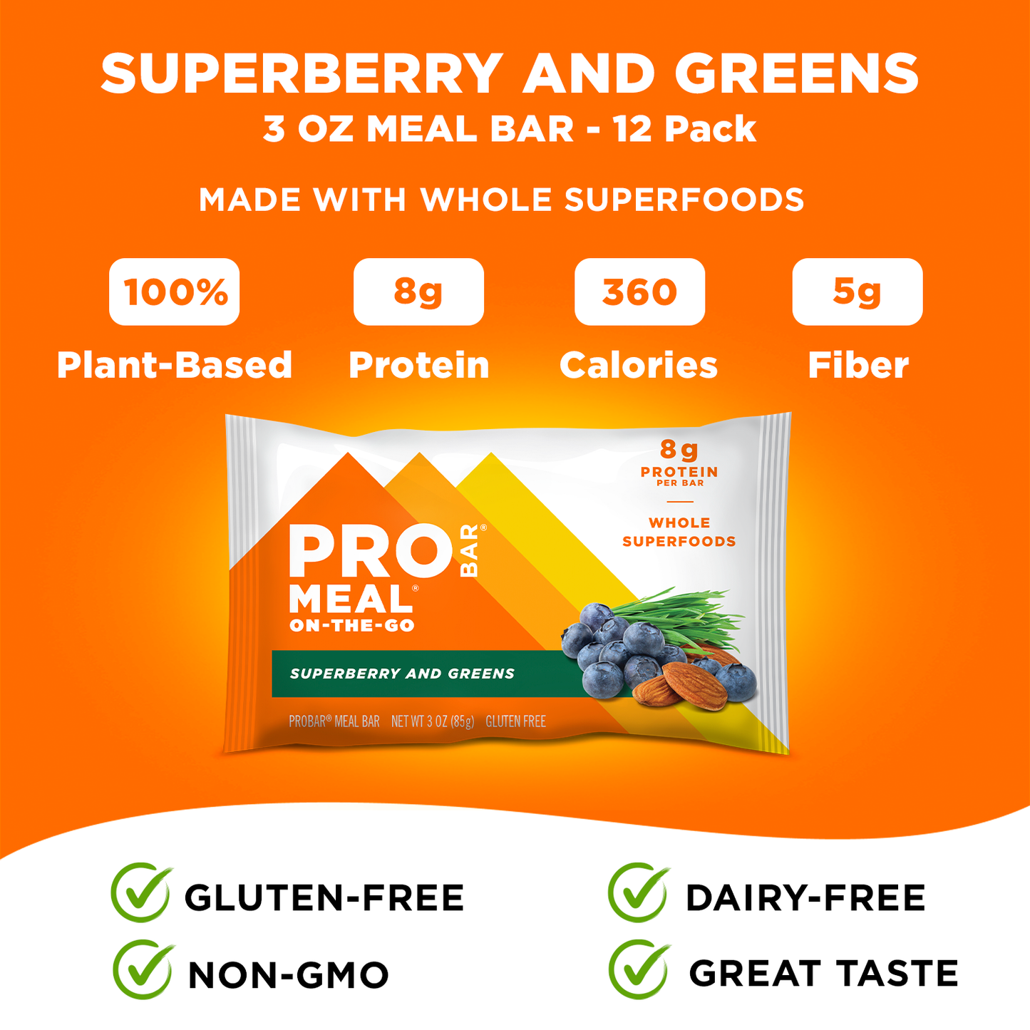 Superberry and Greens 3 oz. Bar 12-pack