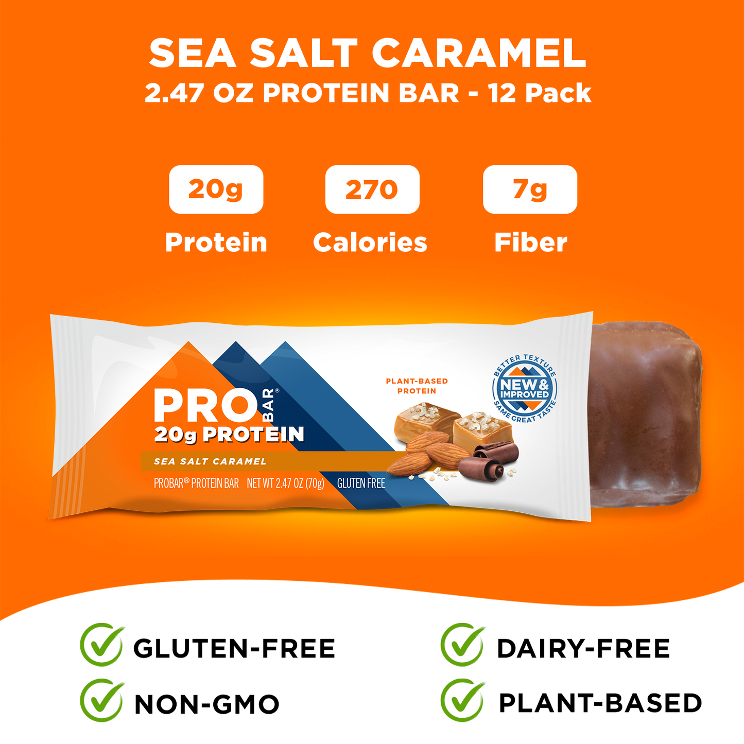 Sea Salt Caramel 2.47 oz Bar 12-Pack