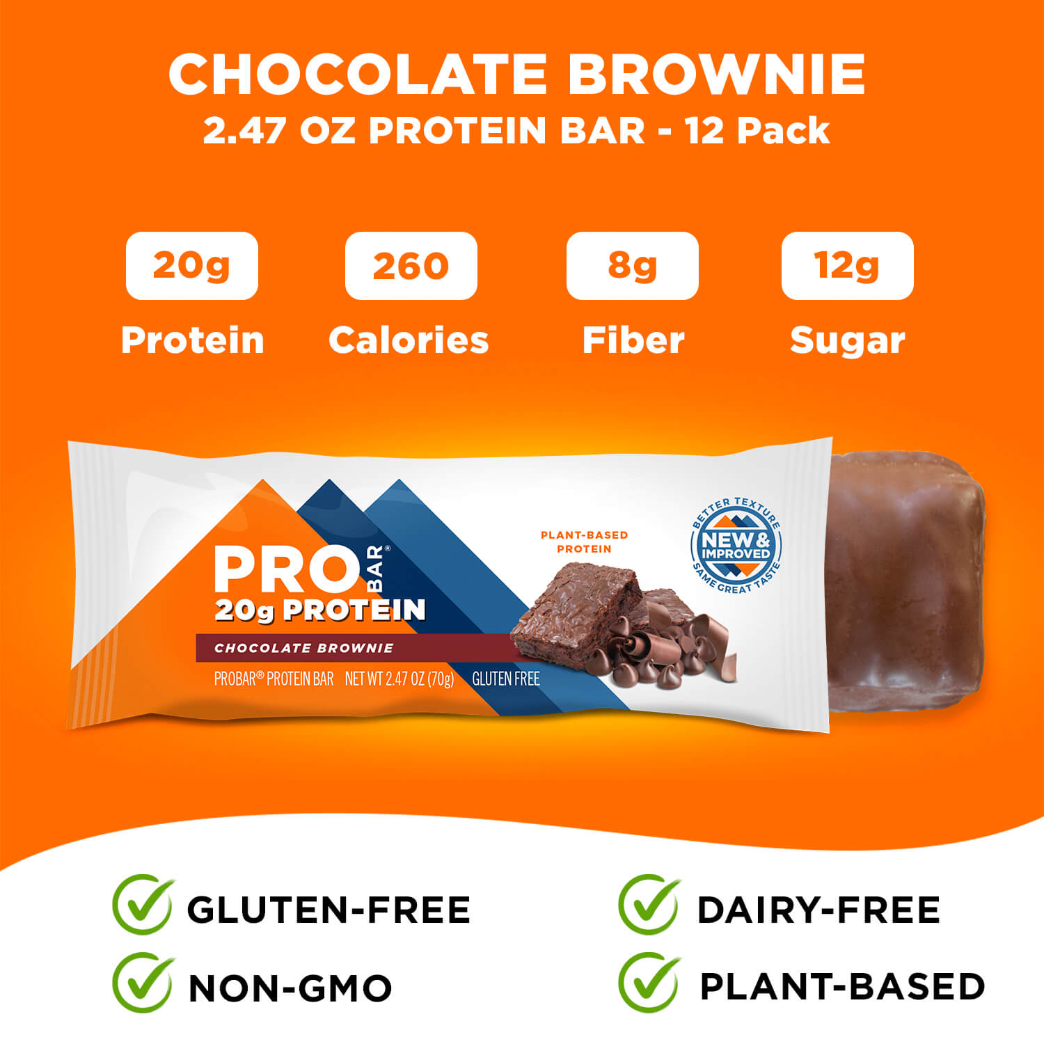 Chocolate Brownie 12-Pack Protein Bar – PROBAR